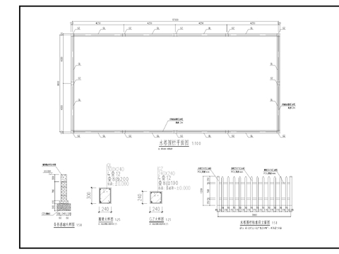  高压电护栏节点大样图 