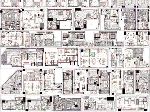  公寓平面CAD图库 