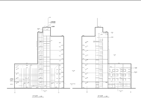  滨海化工工业园CAD立面图 