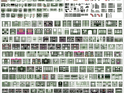  酒柜 餐边柜CAD图库 