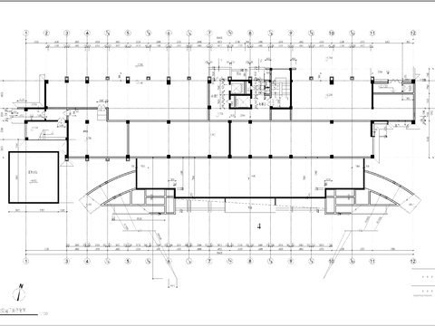  某政府八层办公大楼CAD平面图 