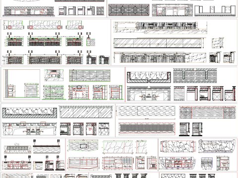  服务台 总台节点大样图 