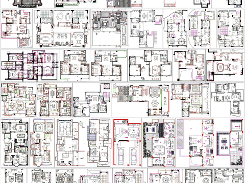  公寓平面CAD图库 