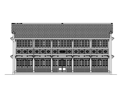  騎樓建筑CAD立面圖 