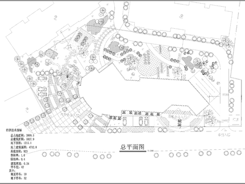  大型社區(qū)服務(wù)中心CAD平面圖 