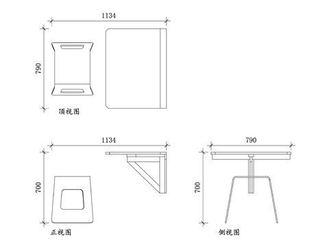  宜家餐厅凳子CAD图块 
