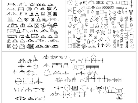  露营帐篷CAD图块 