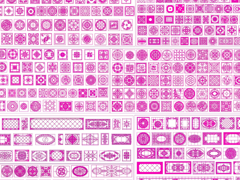  地面拼花CAD图库 