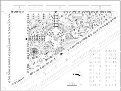  公园景观绿化全套cad施工图 