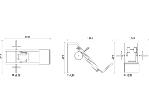  深蹲推举机 深蹲机 推举机 综合训练器 深蹲推胸机cad大样图 