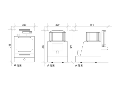  眼压测量仪 眼科压力计 眼内压检测仪 眼压检测器 眼科测压仪cad大样图 