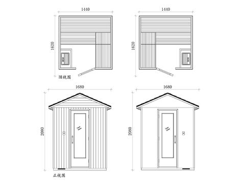  室外桑拿房 户外桑拿屋cad图库 