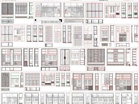  衣柜 衣帽间 衣帽柜 鞋柜 衣柜设计cad图库 
