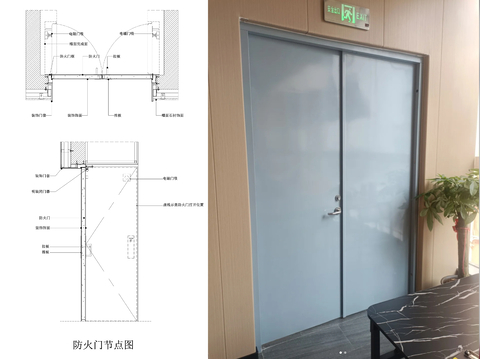  防火门消防门cad节点图 
