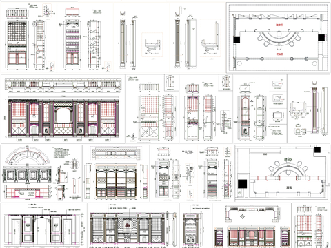  酒柜 装饰柜cad图库 