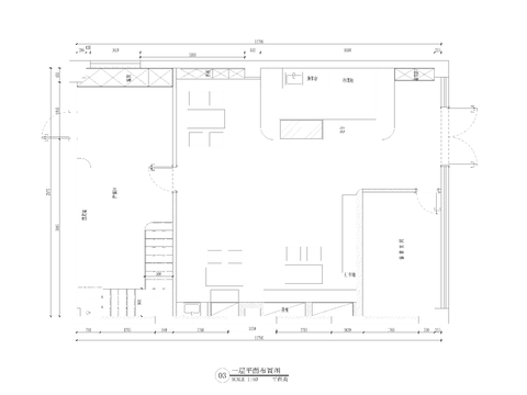  寵物店貓咖cad平面圖 