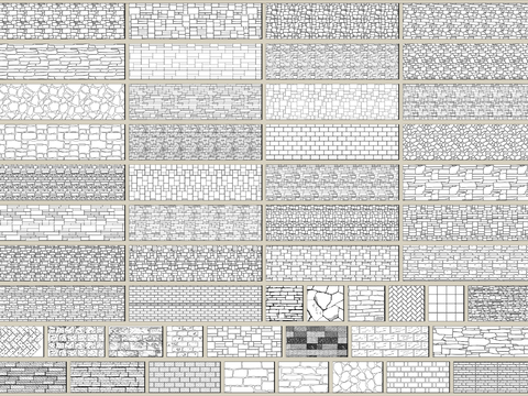  砖图块cad图库 