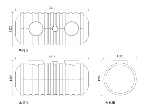  塑料化粪池 塑料粪池cad图库 