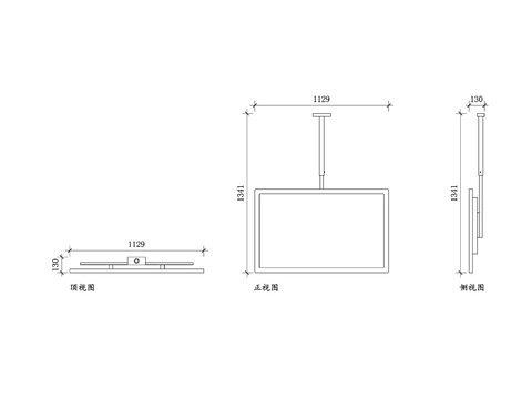 壁挂电视cad图库 