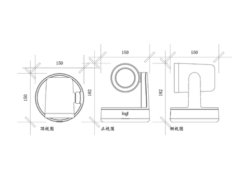  罗技桌面摄像头cad图库 