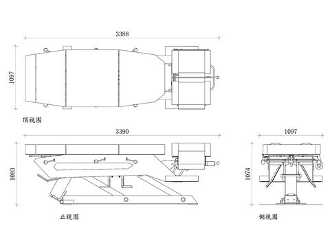  脊椎按摩治疗台cad图库 