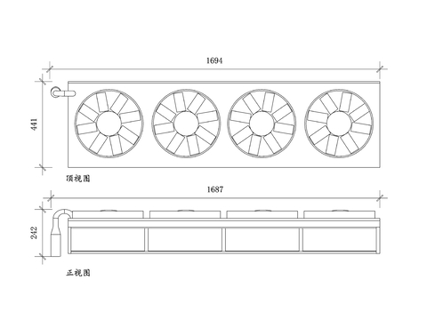  冷却装置风扇cad图库 