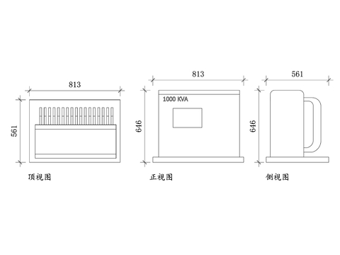  台式变压器cad图库 