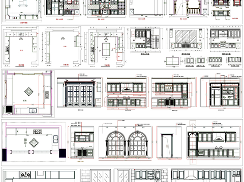  橱柜设计 橱柜立面 橱柜素材cad图库 