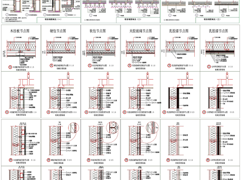 工艺节点 装修工艺cad大样图 