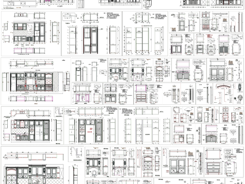  橱柜设计 橱柜立面 橱柜素材cad图库 