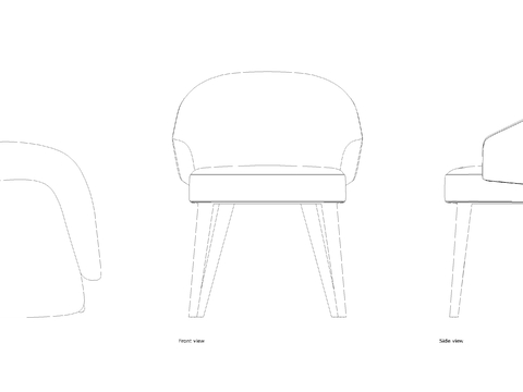  Minotti Lawson 餐椅图纸cad图库 