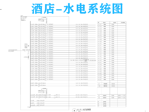  酒店水电系统图 