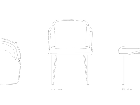  Minotti Fil Noir 椅子图纸cad图库 