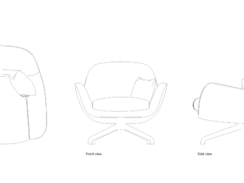  Minotti Jensen 扶手椅图纸cad图库 