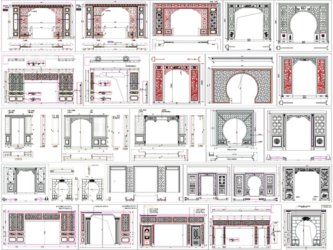  中式垭口 垭口设计 垭口CAD 垭口CAD图库 