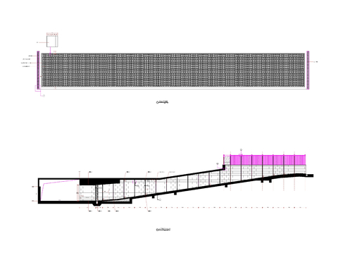  出入口造型 含发光带造型 格栅细节 节点大样图 