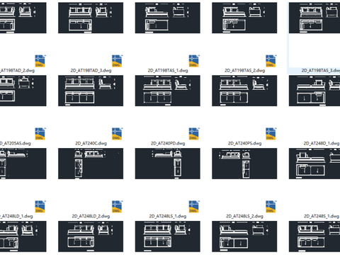 222款 B&B Italia 沙发CAD三视图