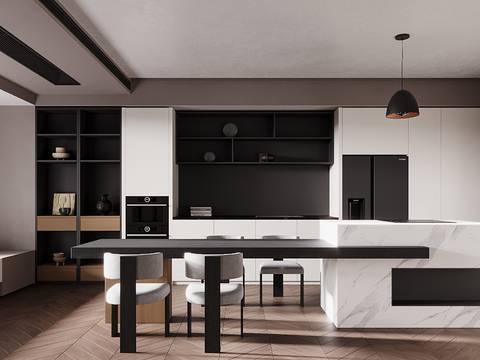  现代客餐厅效果图 