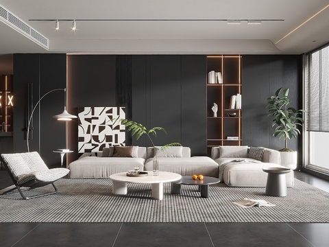  现代客餐厅效果图 