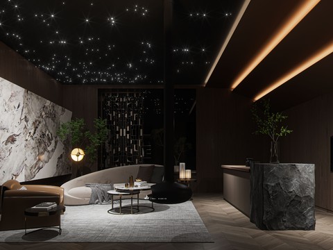  现代客厅效果图 