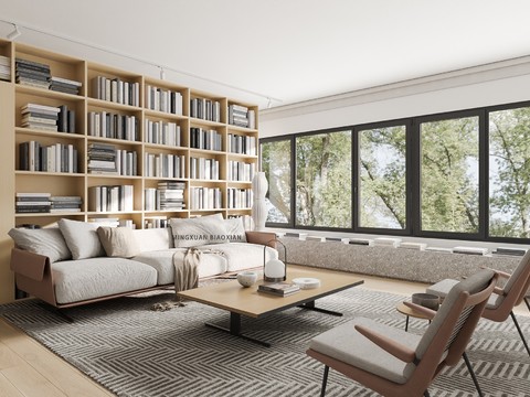  现代客厅效果图 