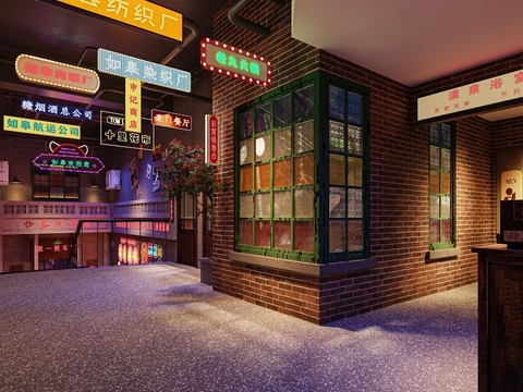  现代快餐店效果图 