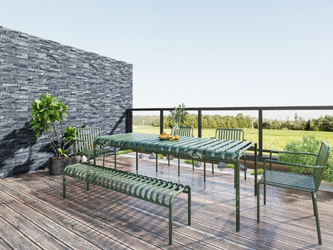  现代阳台花园效果图 