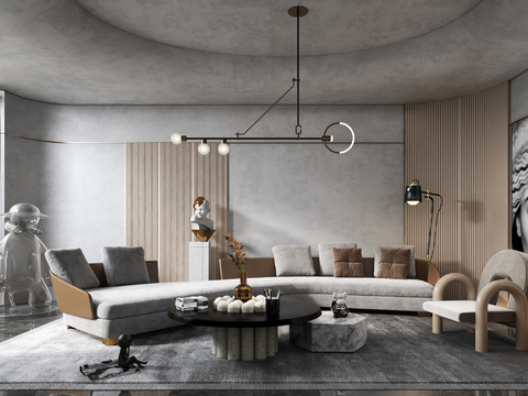  现代客厅效果图 