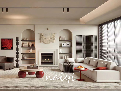  现代客厅效果图 