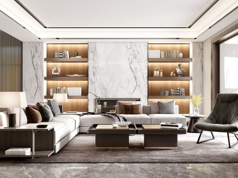  现代客厅效果图 