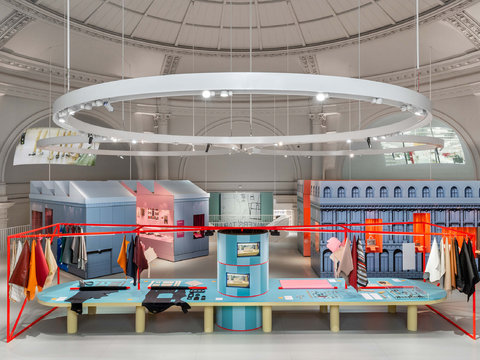  后现代展览展厅效果图 