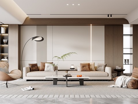  现代客厅效果图 