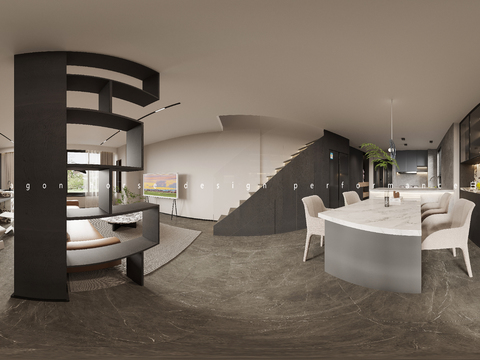  现代客餐厅效果图 