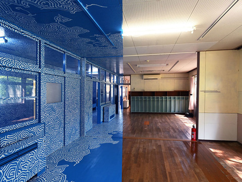  日式展览展厅效果图 